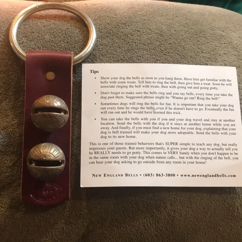 New England bells. Help to train your dog to ring the bells to go potty